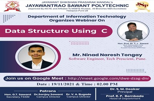 Webinar Topic : Data Structure using C